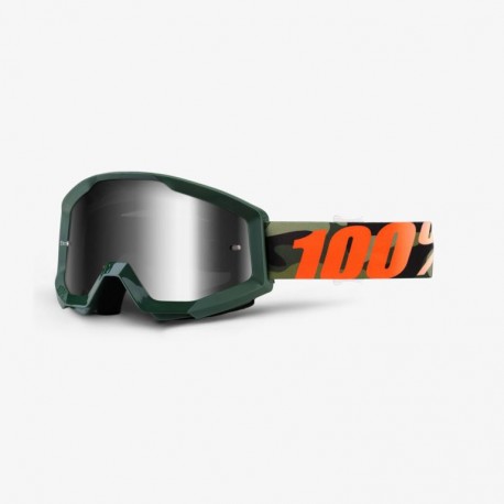 Brýle MX/DH 100% STRATA Huntitistan - stříbrná zrcadlová skla