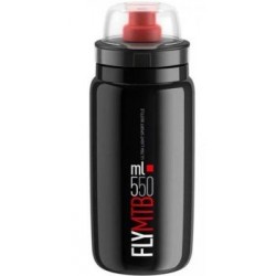 Láhev ELITE Fly MTB 0,55l černá-červené logo